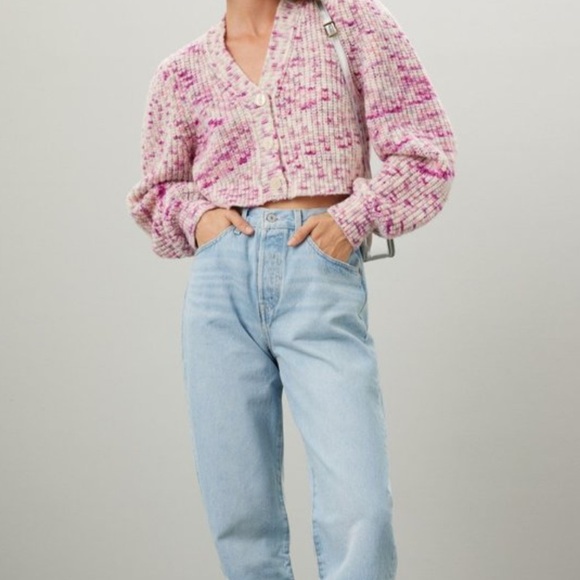 Love Shack Fancy Pink and Cream Women's Sweater - Picture 2 of 5